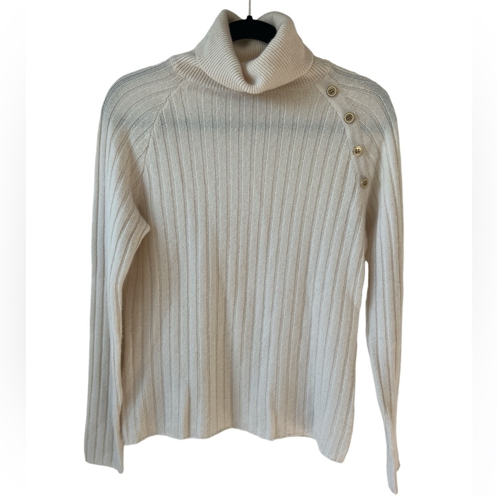 NEW J. McLaughlin Cashmere/Wool Ribbed Turtleneck Sweater